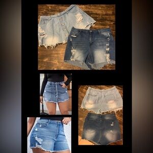 Denim Distressed Women’s Short and Skort
